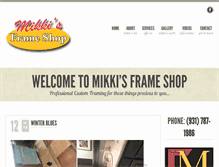 Tablet Screenshot of mikkisframeshop.com